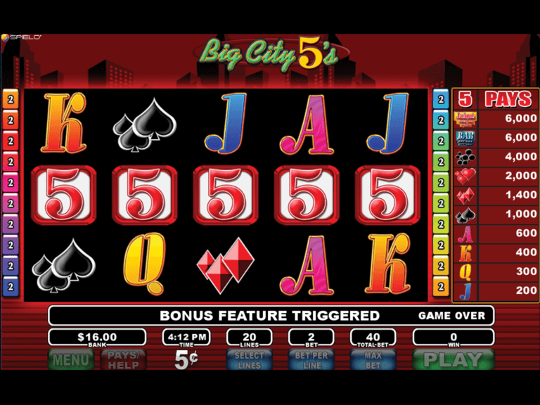 big city five slot game