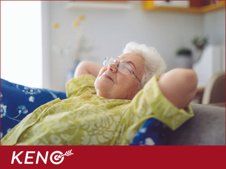 person lounging on a couch
