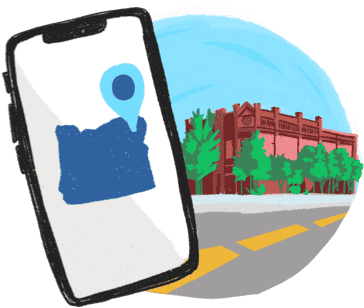 illustration of mobile app on phone