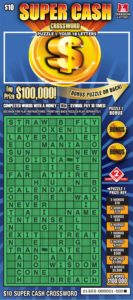 Super Cash Crossword Ticket