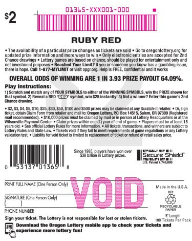 Ruby Red – Lottery Scratch Tickets | Oregon Lottery
