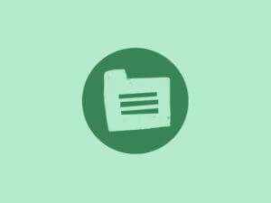 green icon of an illustration of a folder file