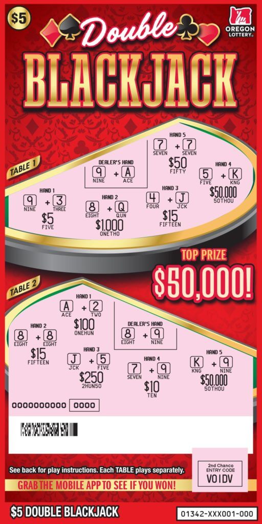 Double Blackjack Lottery Scratch Tickets Oregon Lottery