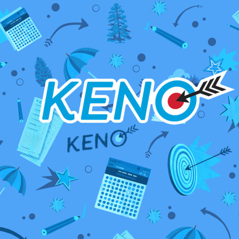 keno logo on patterned background