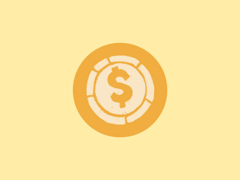 yellow symbol of dollar sign