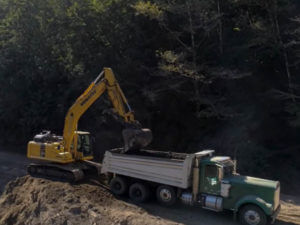 Heavy equipment operating at FiveMile-Bell