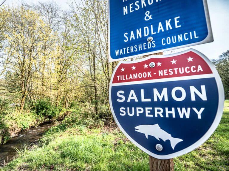 Salmon Superhighway sign