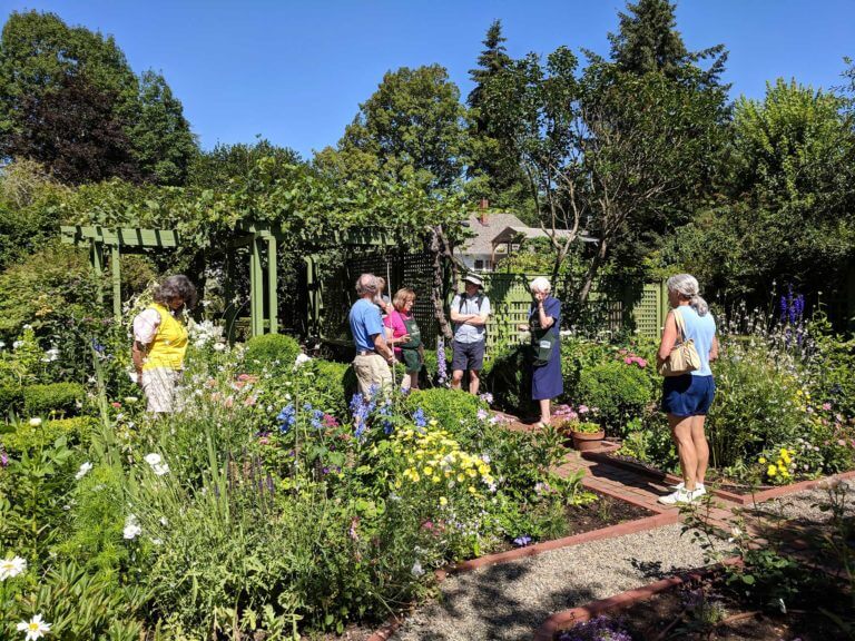 Group garden tour at Lord and Schryver