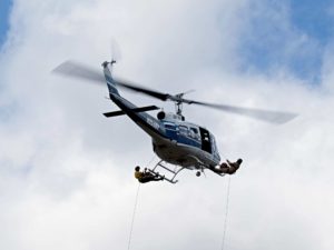 Helicopter in flight, Prineville OR