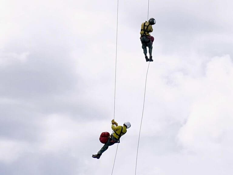 Rappellers over Central Oregon