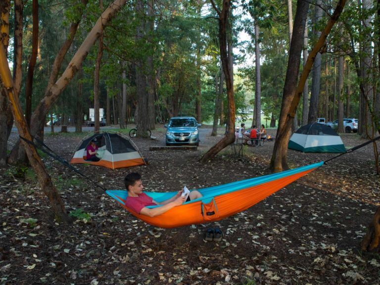 Person in a hammock