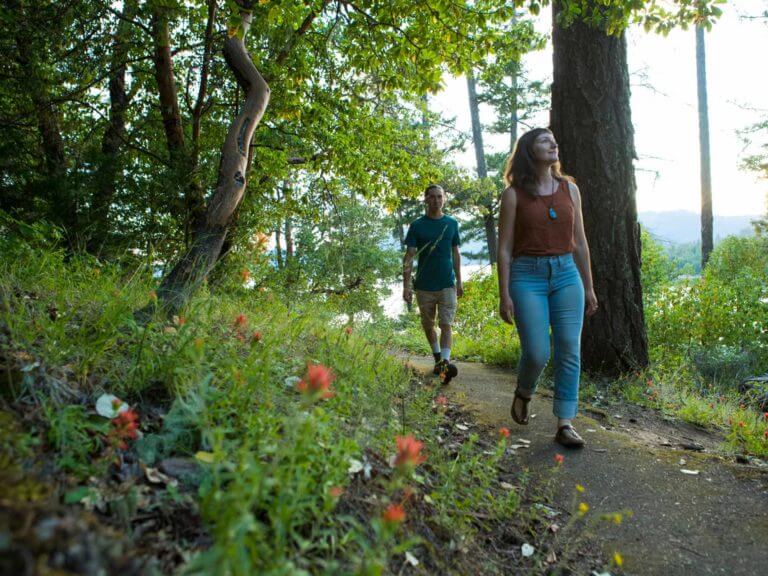 Walking in a state park