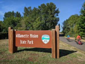 Willamette Mission State Park sign