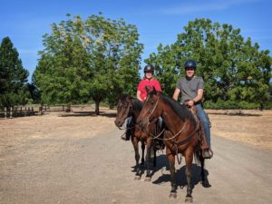 two riders on horseback