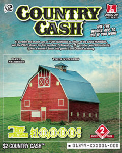 Country Cash ticket front