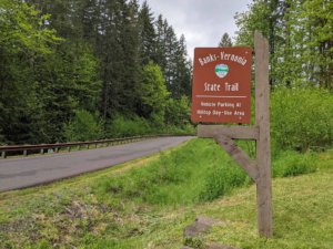Trail sign for the Banks-Vernonia State Trail