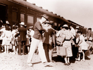Japanese residents at Portland's train station