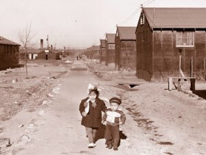 Two young children at Minidoka