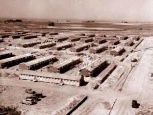 overhead view of Minidoka internment camp