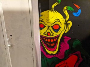 Nightmare Factory clown painting