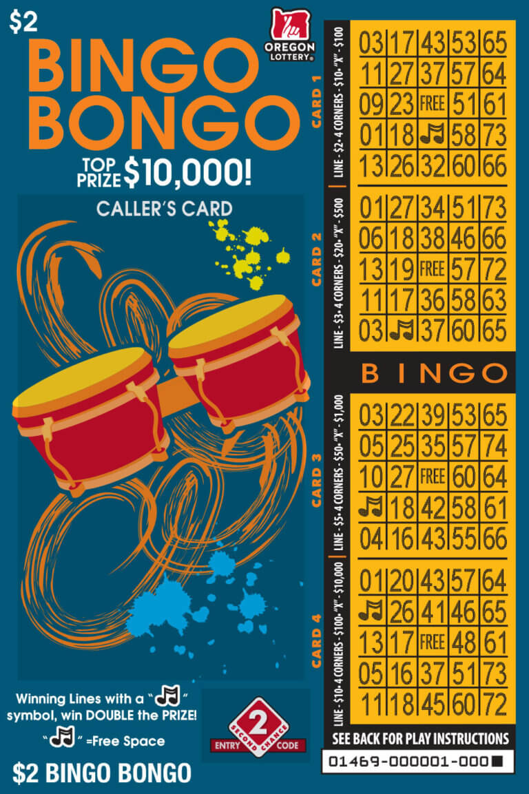 Bingo Bongo Lottery Scratch Tickets Oregon Lottery