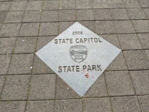 State parks plaque in pavement