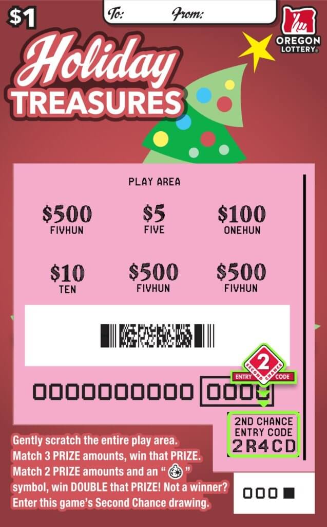 Holiday Treasures Lottery Scratch Tickets Oregon Lottery
