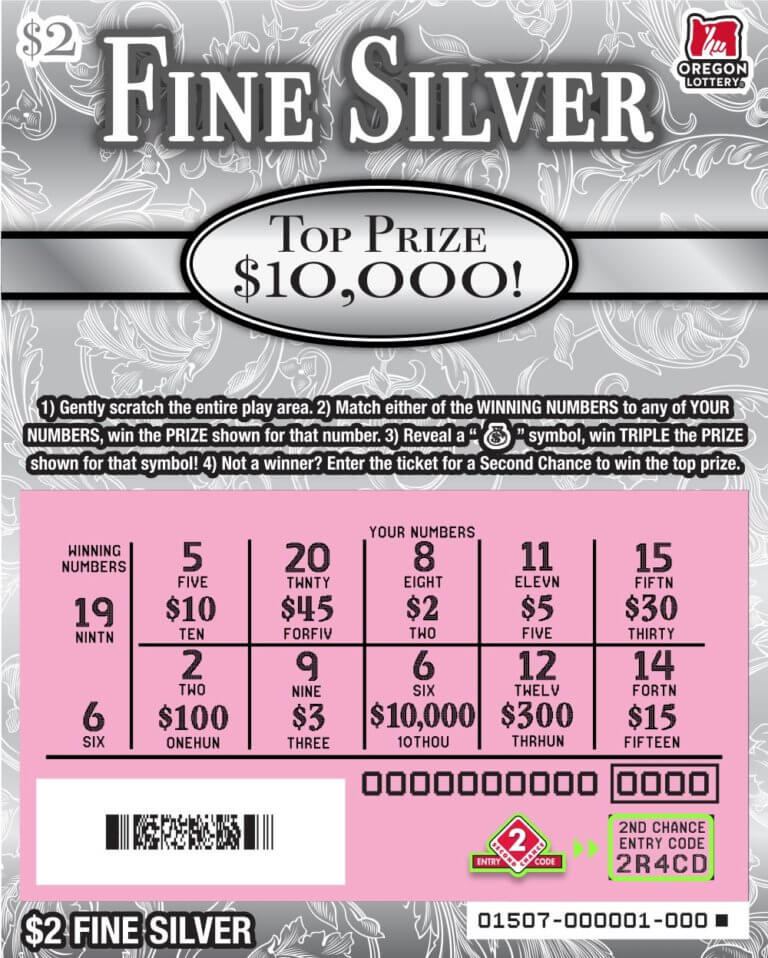 Fine Silver Lottery Scratch Tickets Oregon Lottery