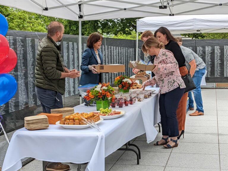 Refreshments ready to serve post-dedication