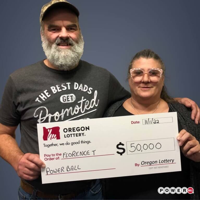 Powerball winner Florence T. and husband
