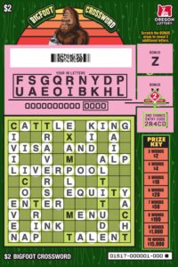 Bigfoot Crossword Scratched