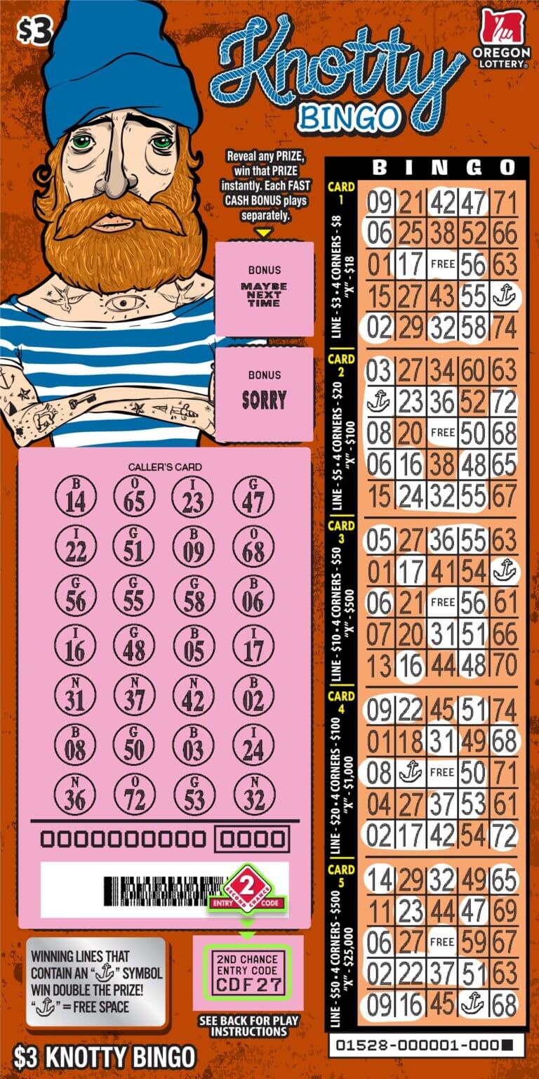 Knotty Bingo Lottery Scratch Tickets Oregon Lottery