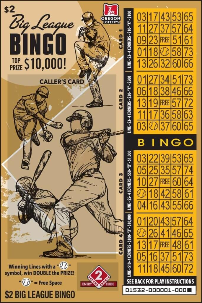 Big League Bingo Lottery Scratch Tickets Oregon Lottery