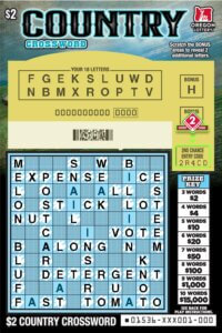 Country Crossword Scratched