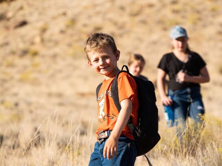 Young boy attending Outdoor School at Camp Hancock