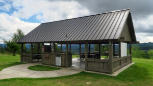 Hilltop picnic shelter