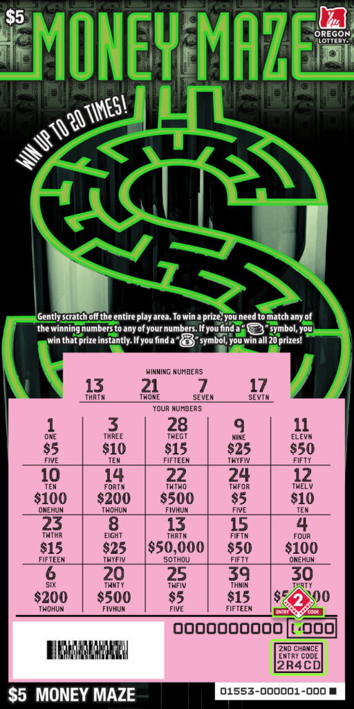 Money Maze Lottery Scratch Tickets Oregon Lottery