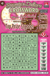 Donuts To Dollars Crossword Front