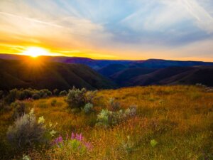 Sunset in eastern Oregon