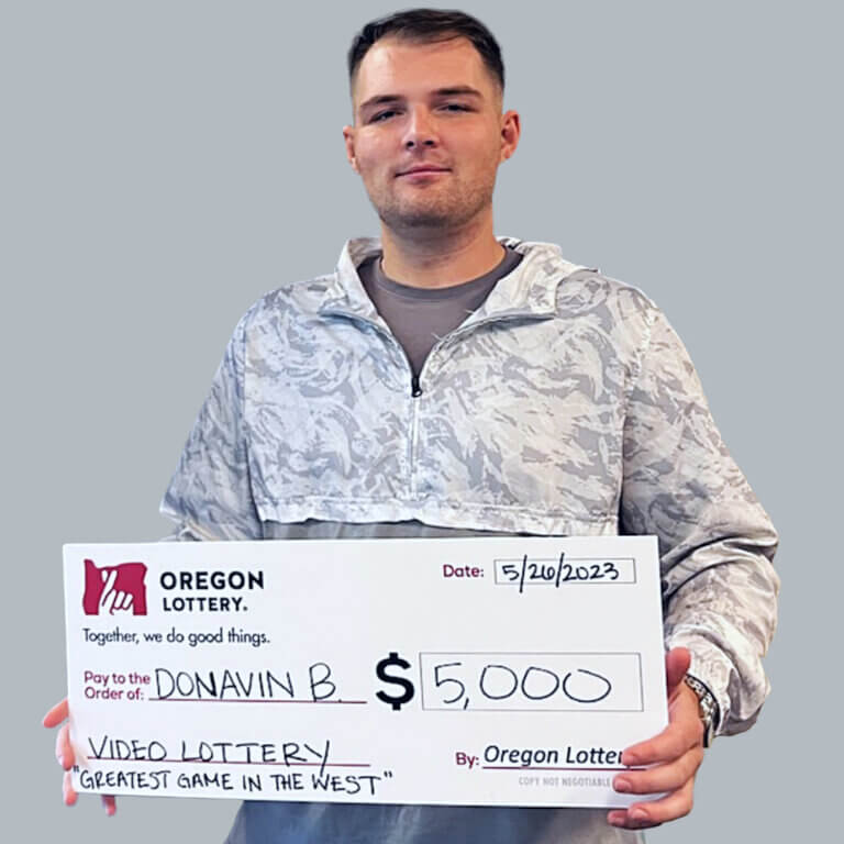 Video Lottery winner Donavin B.