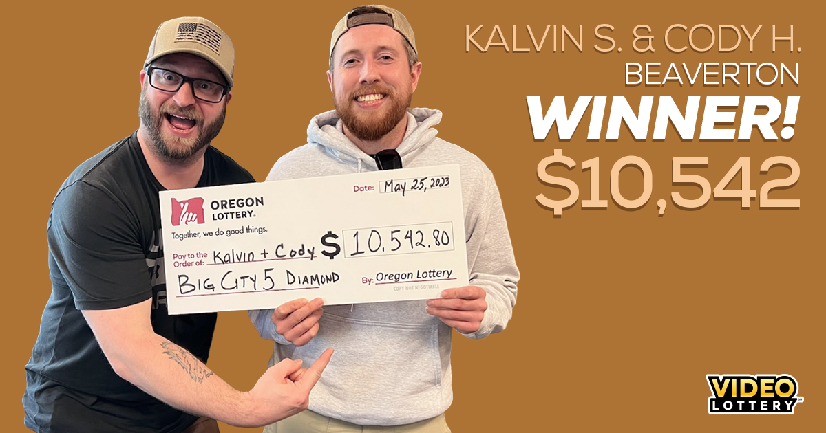 Kalvin and Cody — Video Lottery winner Oregon Lottery