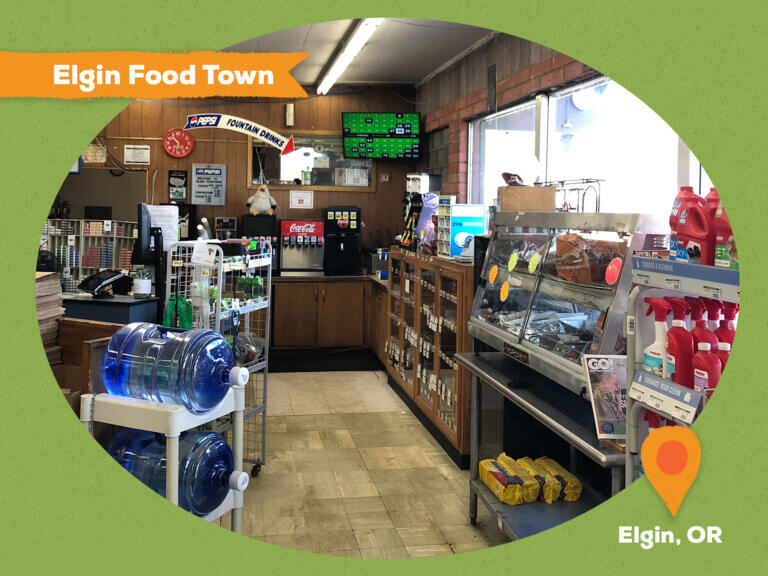 Interior of Elgin food Town, Elgin, Oregon
