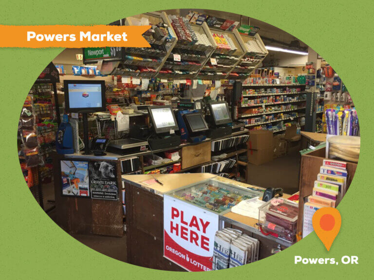Interior of Powers Market, Powers, Oregon
