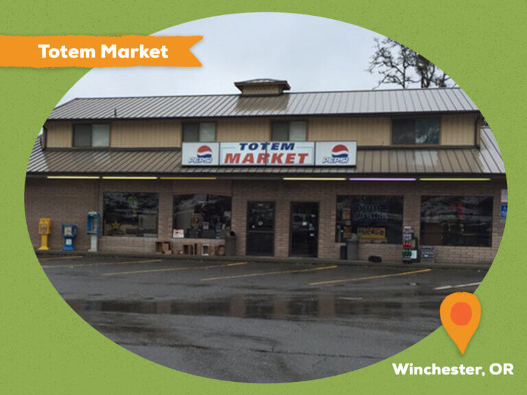 Exterior view of Totem Market, Winchester, Oregon