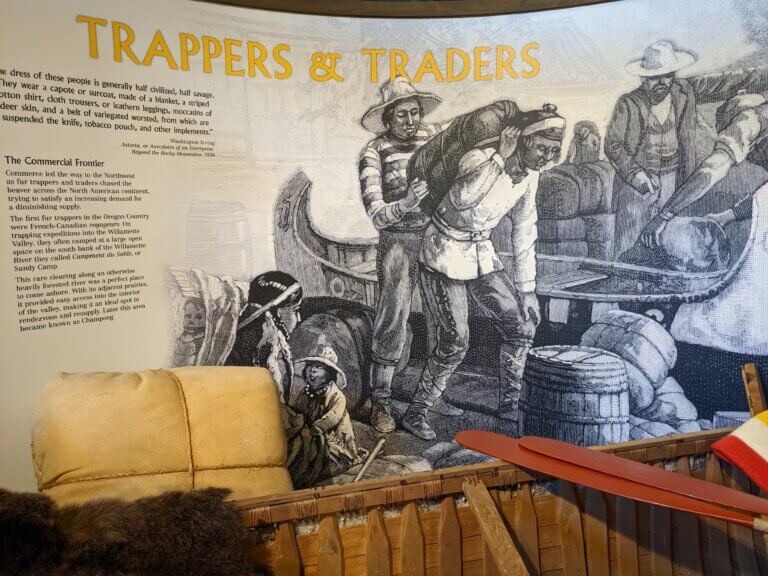 An exhibit at the Champoeg Visitor Center