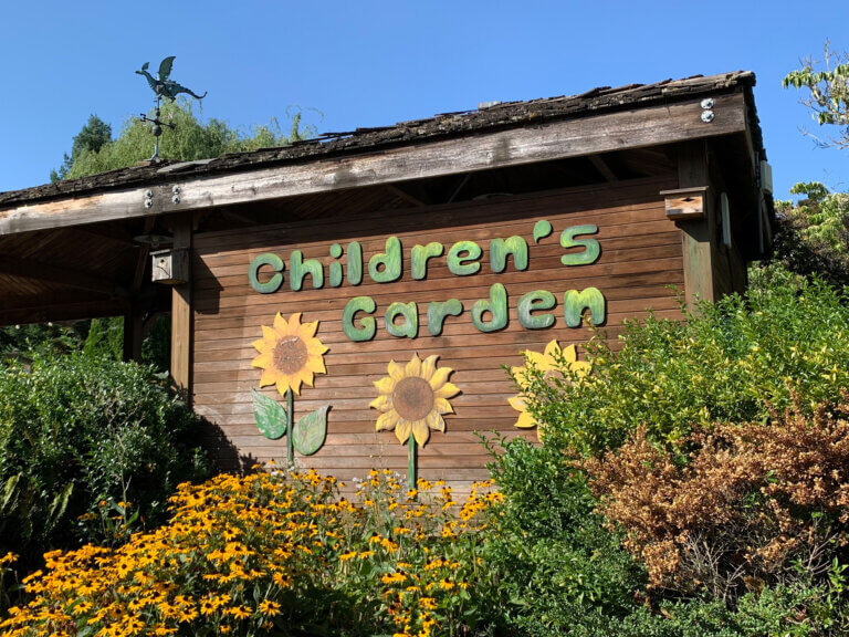 Sign at the Children's Garden