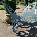 Butterfly sculpture at the Oregon Garden