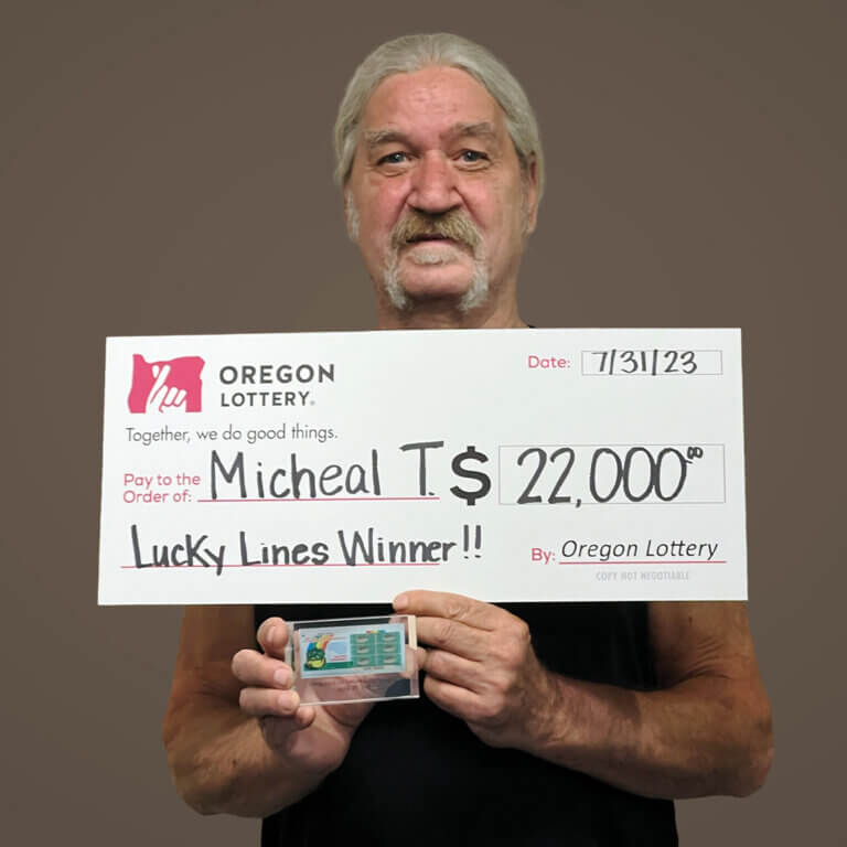 Lucky Lines winner Michael T.