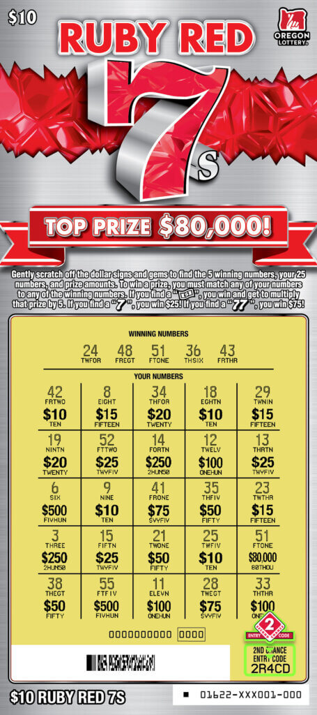 Ruby Red 7s - Lottery Scratch Tickets | Oregon Lottery