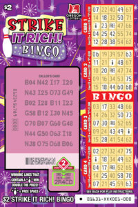 Strike It Rich! Bingo scratched